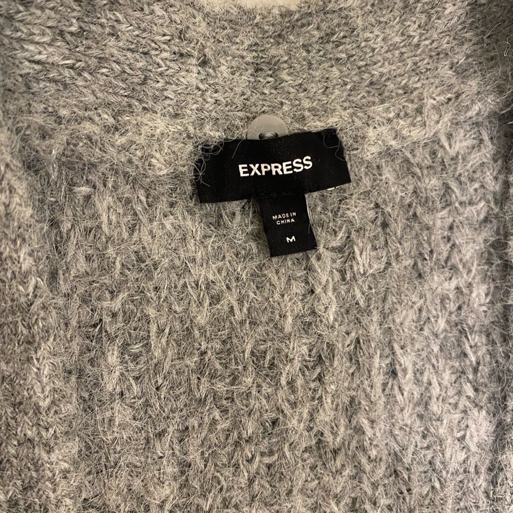 Express Women's Grey long Sweater